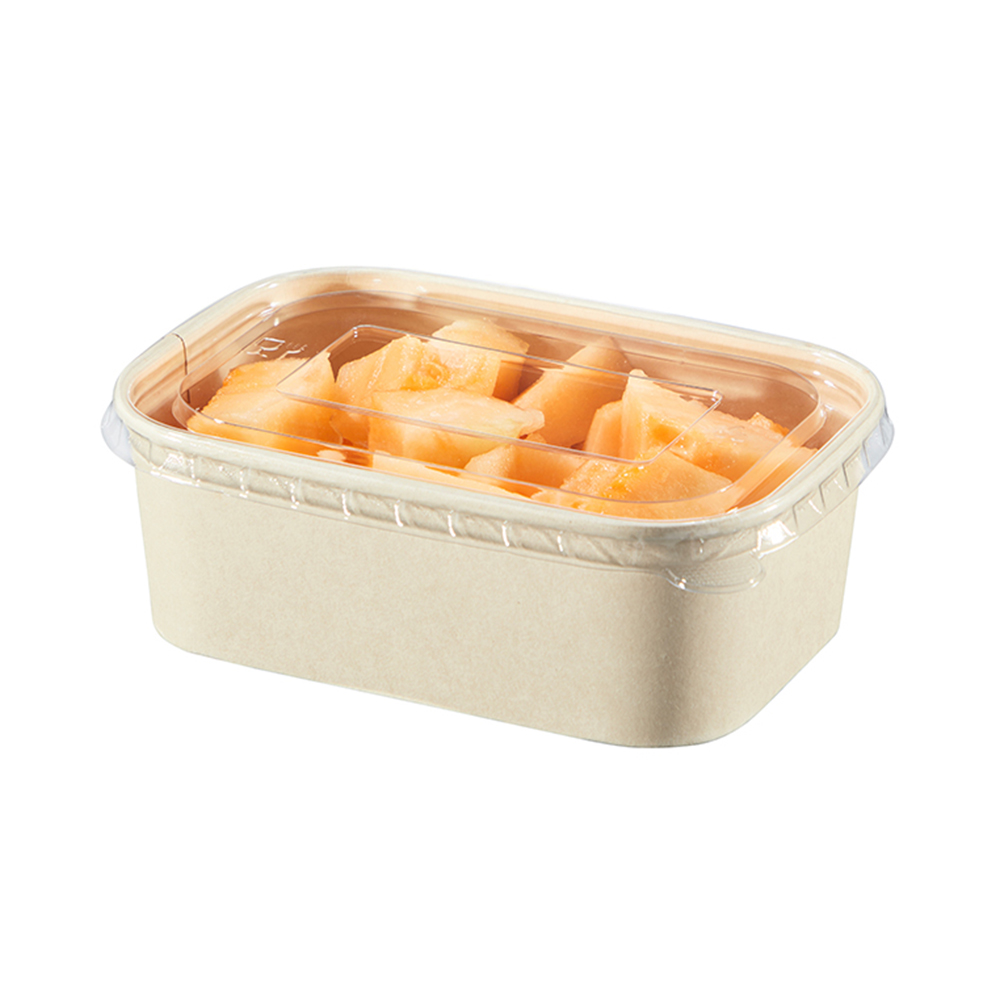 Caja rectangular desechable para frutas y verduras